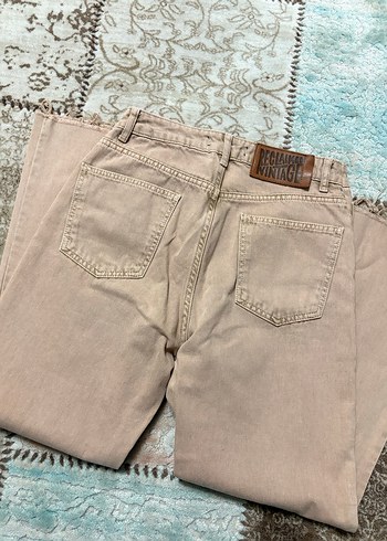 Kadın Kahverengi Düz Kesim Kot pantolon - Görsel 4