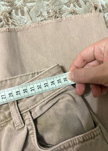 Kadın Kahverengi Düz Kesim Kot pantolon - Görsel 8