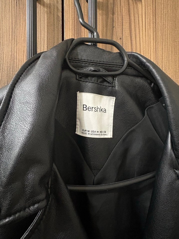 Siyah Kadın Deri Biker Ceket - Görsel 4