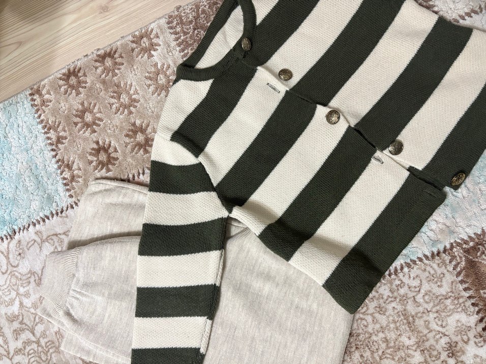 Gri Zebra Desenli Fitilli Kadın Triko Takım
S/M beden icin uygun - Görsel 3