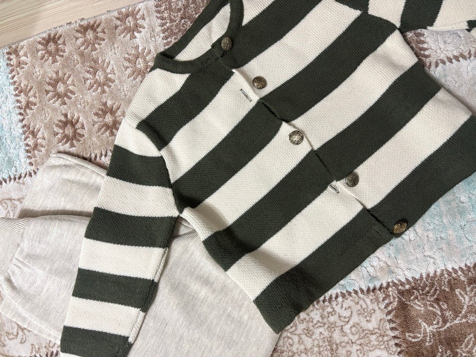 Gri Zebra Desenli Fitilli Kadın Triko Takım
S/M beden icin uygun - Görsel 2