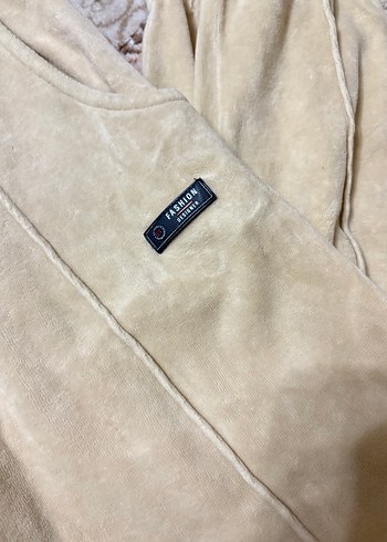 Bej Süet Salaş Kadın Eşofman Altı - Görsel 3