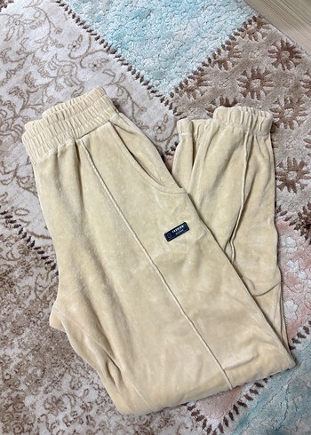 Bej Süet Salaş Kadın Eşofman Altı - Görsel 2