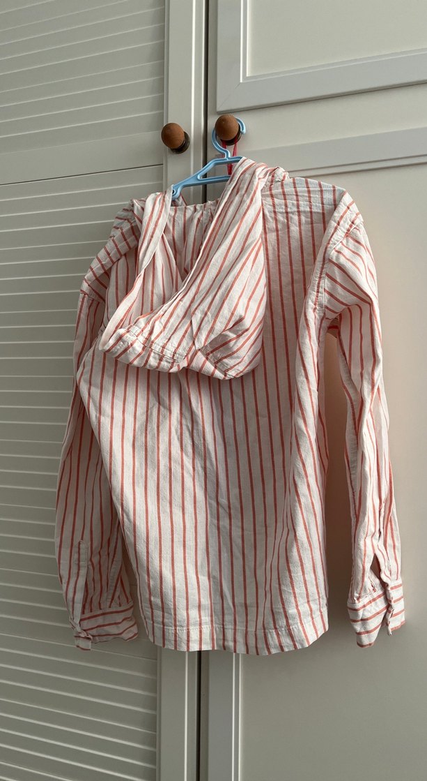 Erkek Çocuk Uzun Kollu Çizgili Keten Gömlek - Görsel 2