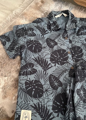 Erkek Çocuk Kısa Kollu gömlek ve şort takımı - Görsel 2