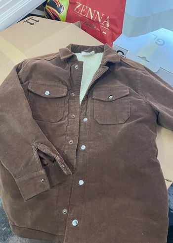 Erkek çocuk Kahverengi kadife Düğmeli Ceket - Görsel 2