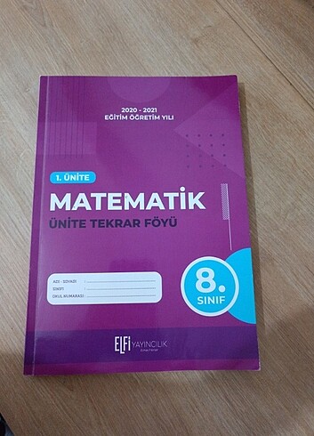 LGS. 8. Sınıf matematik ünite tekrar föy elif yayıncılık 