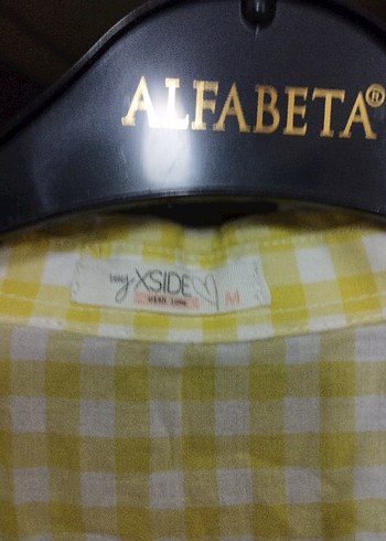 Sarı Pamuklu Düğmeli Kısa Kollu Gömlek - Görsel 4