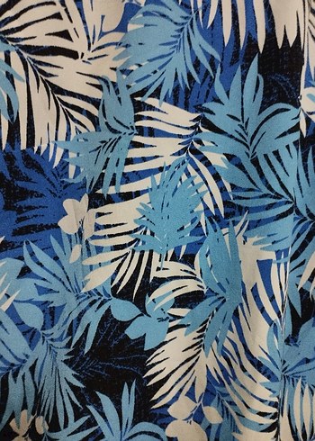 Mavi Baskılı Uzun Kollu Kadın Bluz - Görsel 4