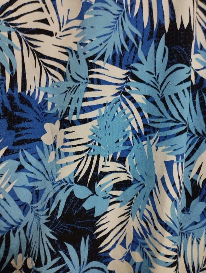 Mavi Baskılı Uzun Kollu Kadın Bluz - Görsel 4