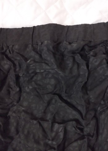 Siyah Fırfırlı Midi  Etek - Görsel 7