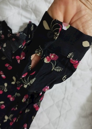 Pembe Desenli Uzun Kollu Kadın Gömlek - Görsel 14