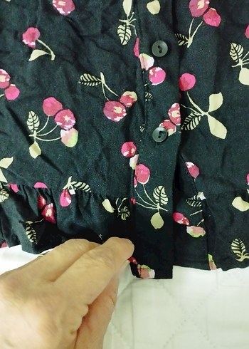 Pembe Desenli Uzun Kollu Kadın Gömlek - Görsel 12