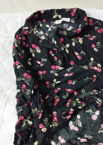 Pembe Desenli Uzun Kollu Kadın Gömlek - Görsel 17