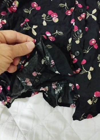 Pembe Desenli Uzun Kollu Kadın Gömlek - Görsel 13