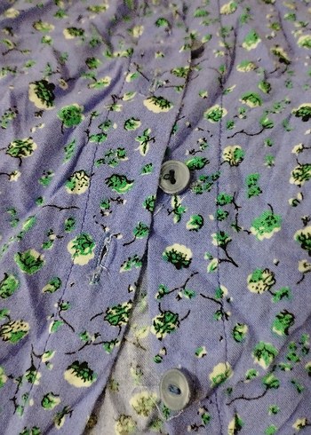 Düğmeli Kısa Kollu Keten Kadın elbise - Görsel 4