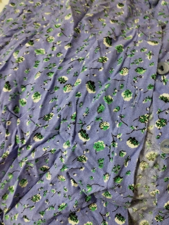 Düğmeli Kısa Kollu Keten Kadın elbise - Görsel 2