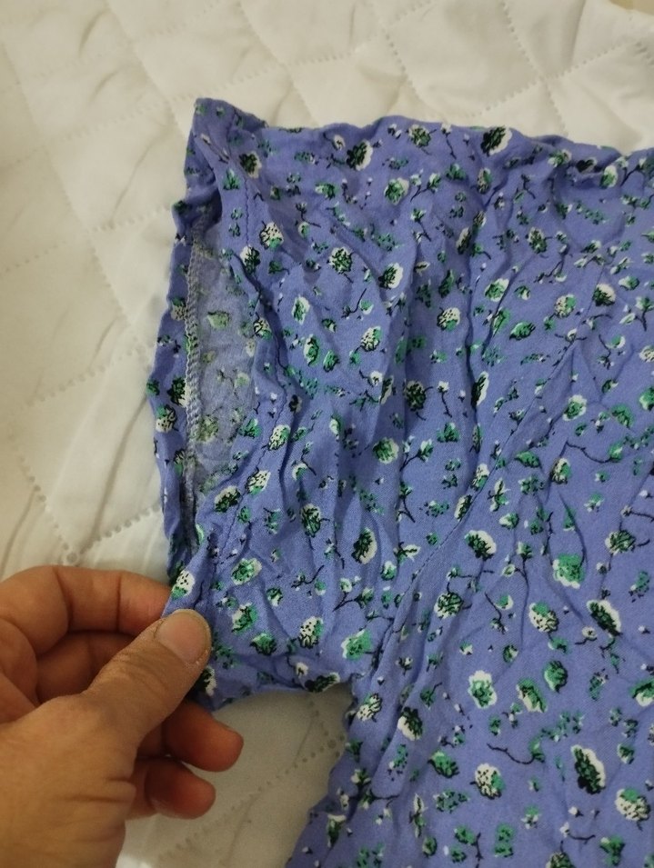 Düğmeli Kısa Kollu Keten Kadın elbise - Görsel 5