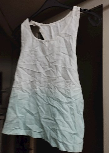 Beyaz Keten Askısız Salaş Atlet - Görsel 2