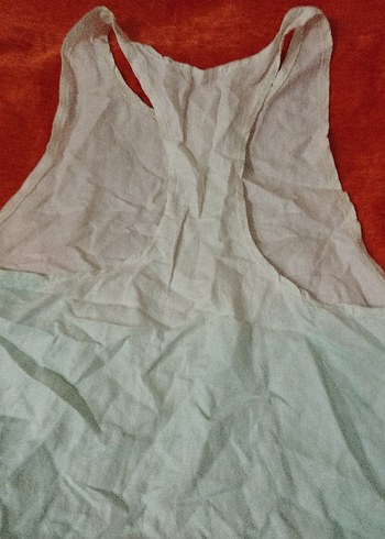 Beyaz Keten Askısız Salaş Atlet - Görsel 13