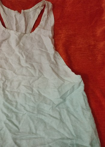 Beyaz Keten Askısız Salaş Atlet - Görsel 8