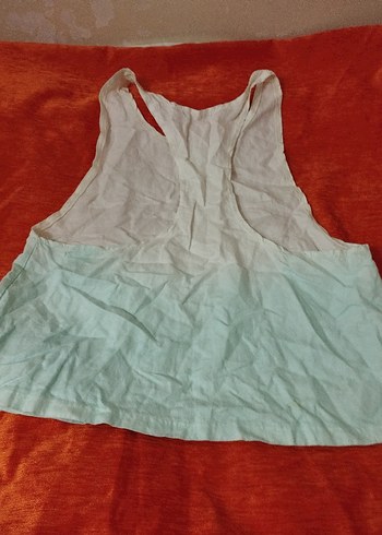 Beyaz Keten Askısız Salaş Atlet - Görsel 11