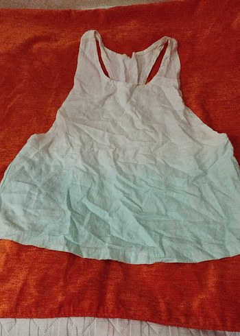 Beyaz Keten Askısız Salaş Atlet - Görsel 7