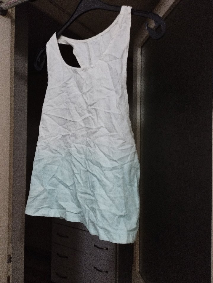 Beyaz Keten Askısız Salaş Atlet - Görsel 4