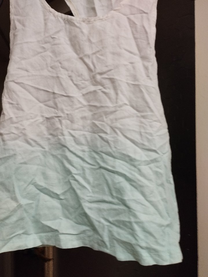 Beyaz Keten Askısız Salaş Atlet - Görsel 3