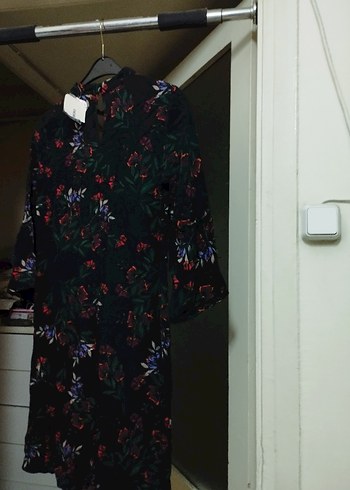 V Yaka Bohem Midi Elbise - Görsel 7