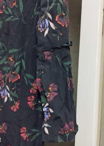 V Yaka Bohem Midi Elbise - Görsel 5