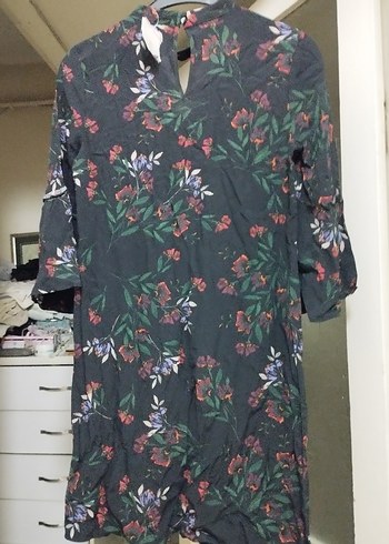 V Yaka Bohem Midi Elbise - Görsel 6