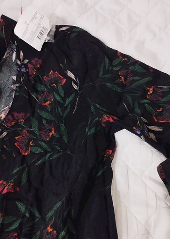 V Yaka Bohem Midi Elbise - Görsel 8