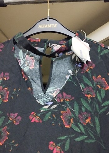 V Yaka Bohem Midi Elbise - Görsel 4