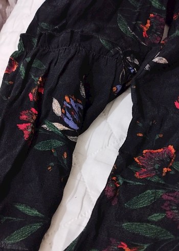 V Yaka Bohem Midi Elbise - Görsel 9