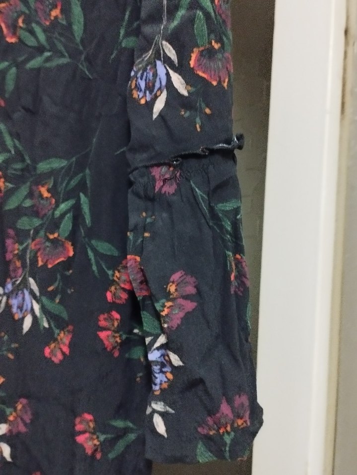 V Yaka Bohem Midi Elbise - Görsel 5