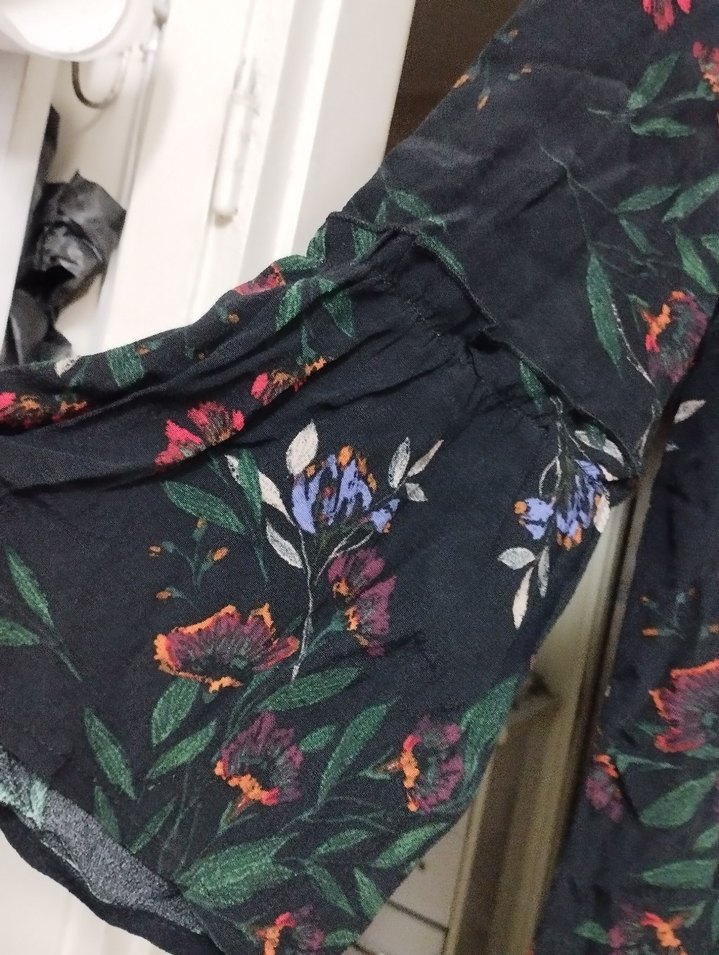 V Yaka Bohem Midi Elbise - Görsel 3