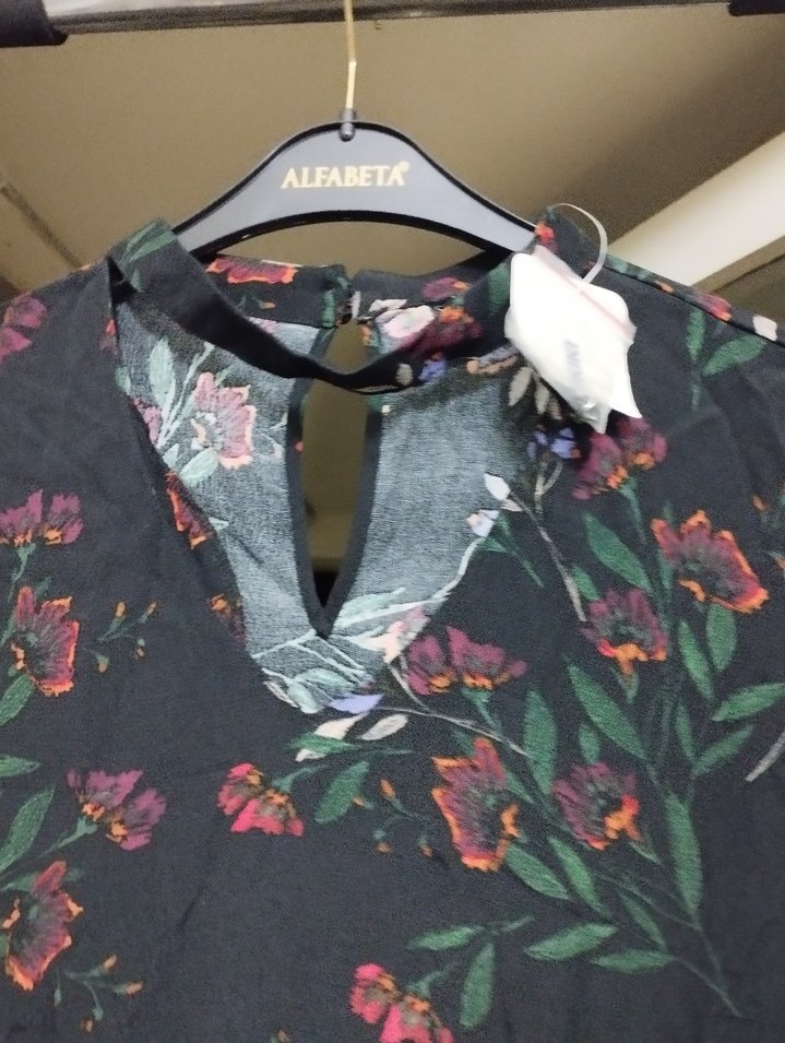 V Yaka Bohem Midi Elbise - Görsel 4