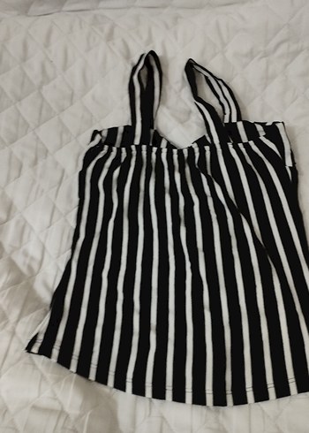 Siyah Beyaz Zebra Desenli Midi Mayo - Görsel 5