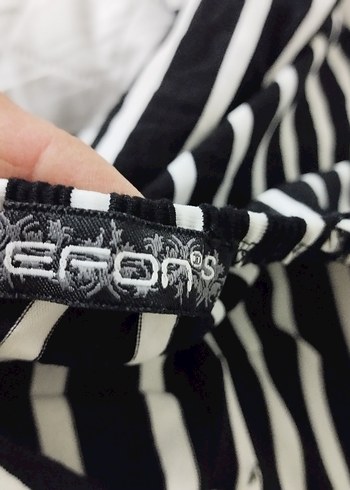 Siyah Beyaz Zebra Desenli Midi Mayo - Görsel 7