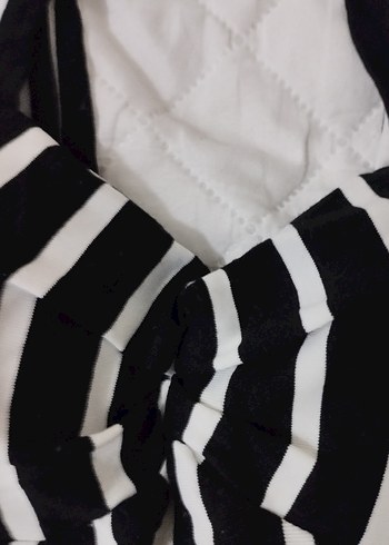 Siyah Beyaz Zebra Desenli Midi Mayo - Görsel 4