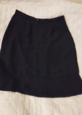 Siyah Piliseli Mini Etek - Görsel 6