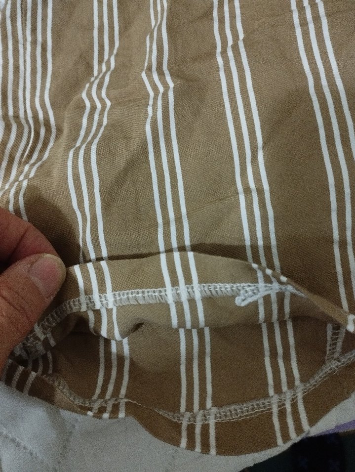 Kadın Kahverengi Keten Salaş Pilili Pantolon - Görsel 4