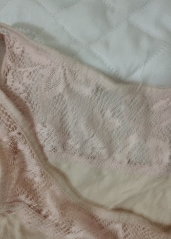 Dantelli Bej Keten Askılı Kadın Atlet - Görsel 5