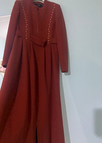 Tuğba marka Kiremit Nakışlı Fermuarlı Kadın Kaban - Görsel 2