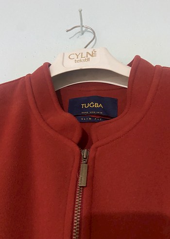 Tuğba marka Kiremit Nakışlı Fermuarlı Kadın Kaban - Görsel 3