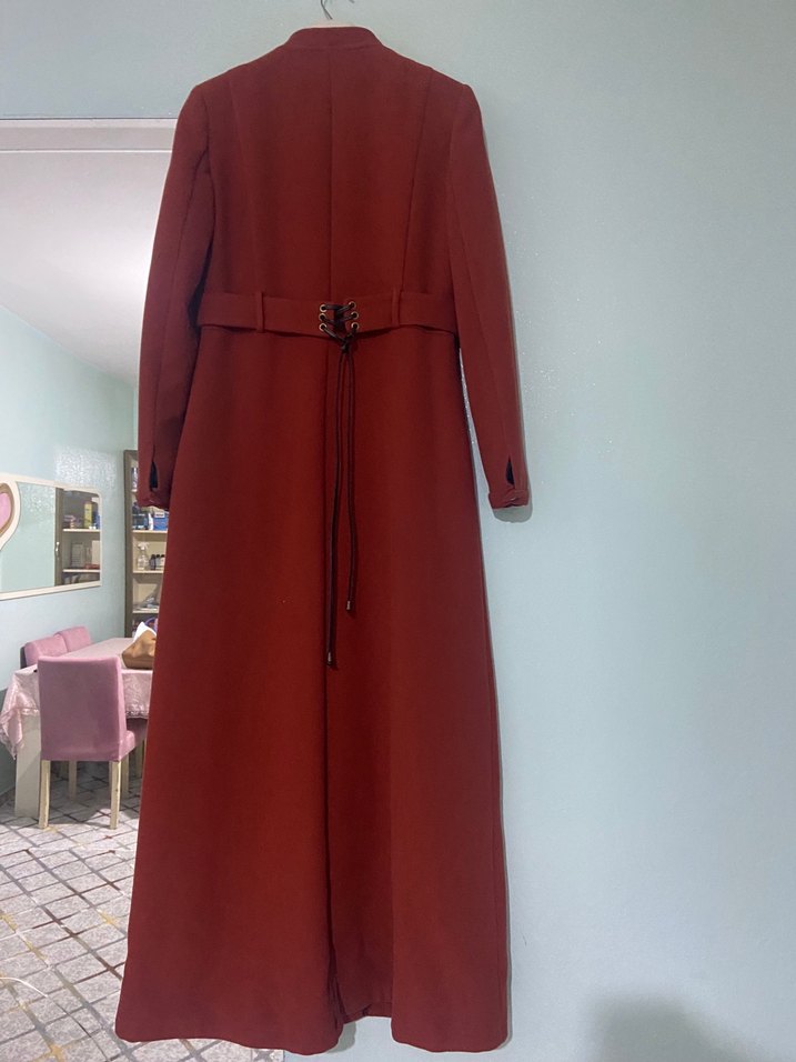 Tuğba marka Kiremit Nakışlı Fermuarlı Kadın Kaban - Görsel 5