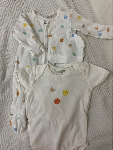 3 Ay Beden E bebek 3 lü set tulum