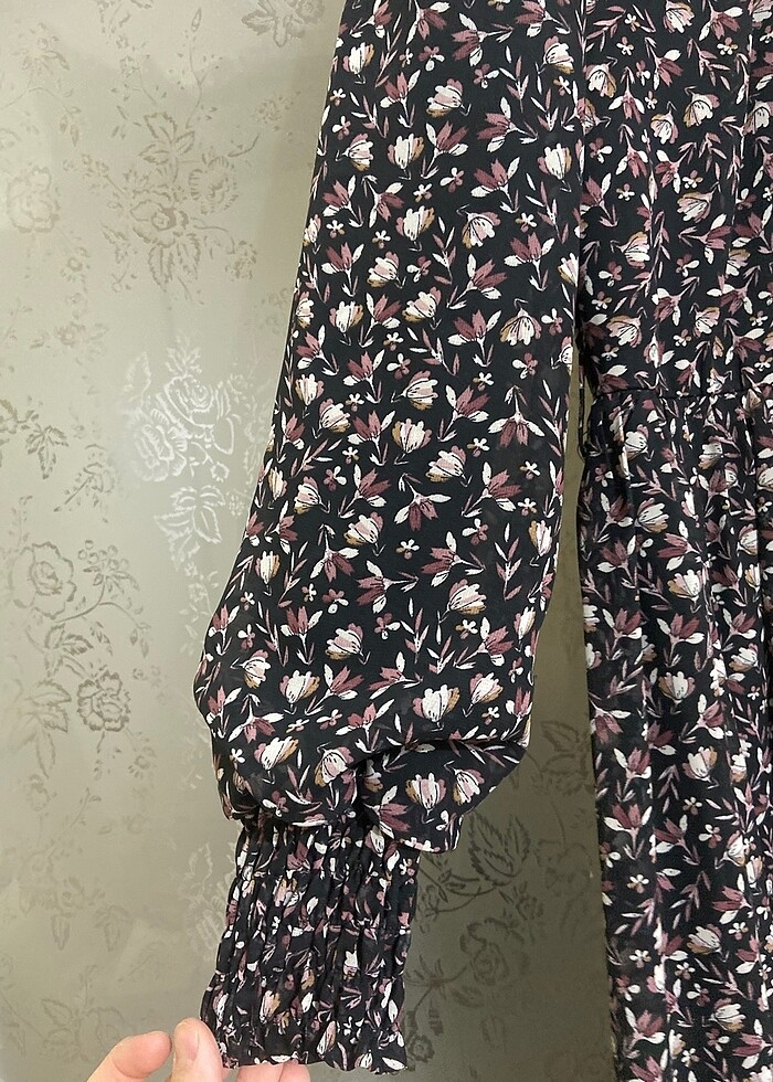 Şifon tesettür elbise - Görsel 3