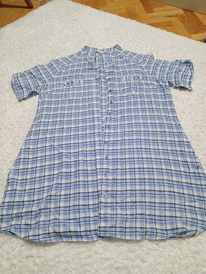 DeFacto Mavi Düğmeli Hamile Gömleği XL - Görsel 2